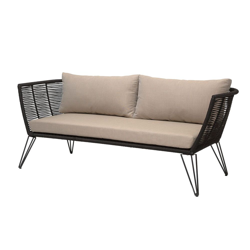 Sofas - Mundo Sofa, Black, Metal  - BLOOMINGVILLE MULTIBRAND HOUSE