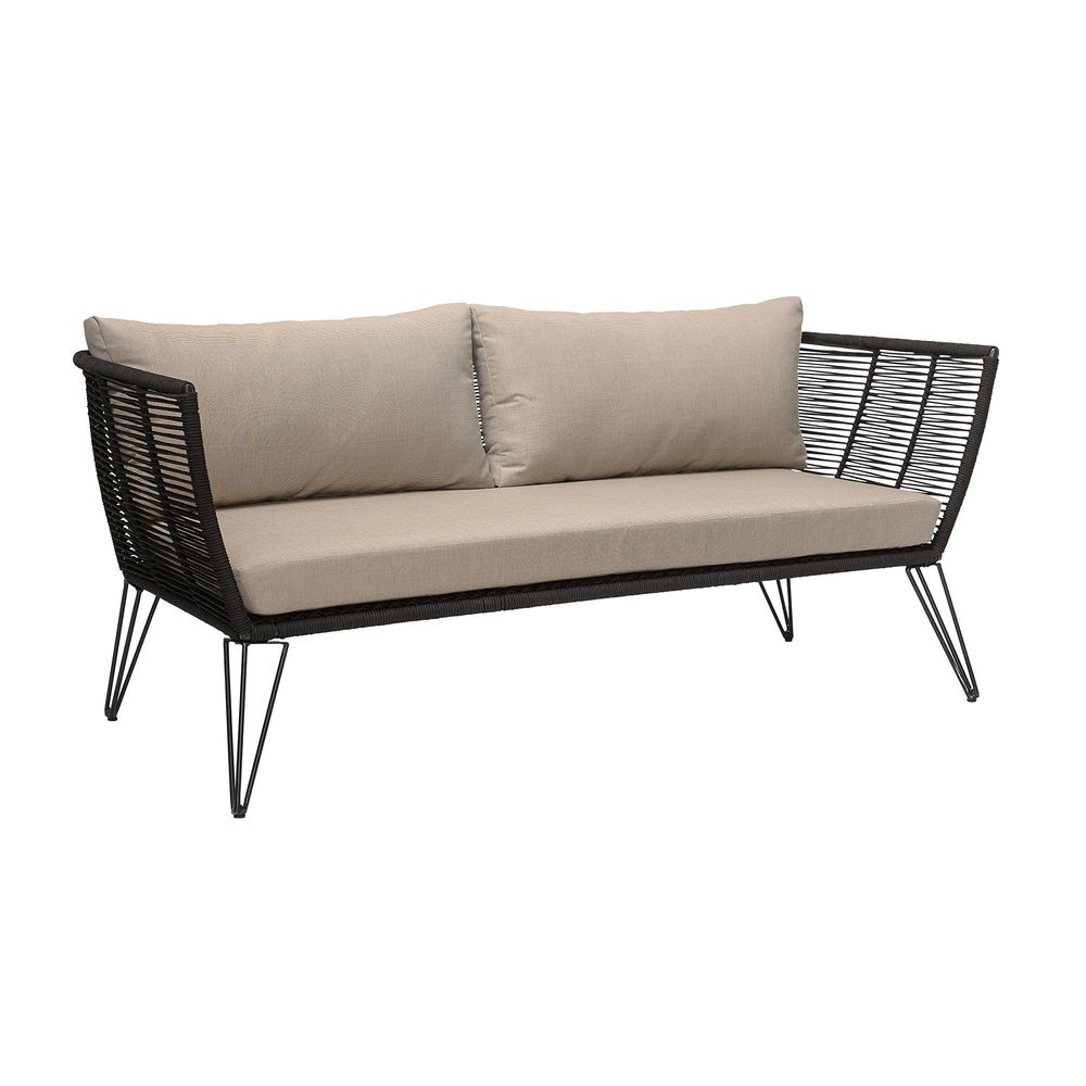 Sofas - Mundo Sofa, Black, Metal  - BLOOMINGVILLE MULTIBRAND HOUSE