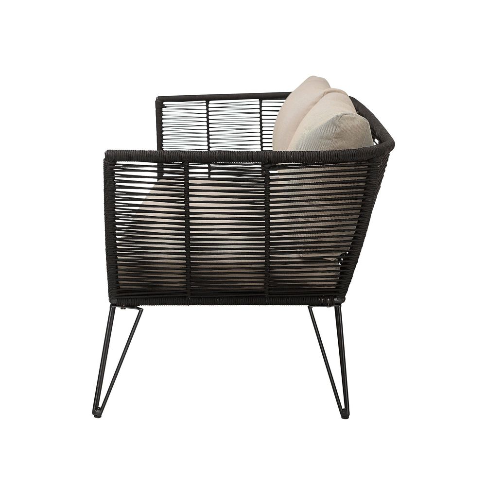 Sofas - Mundo Sofa, Black, Metal  - BLOOMINGVILLE MULTIBRAND HOUSE