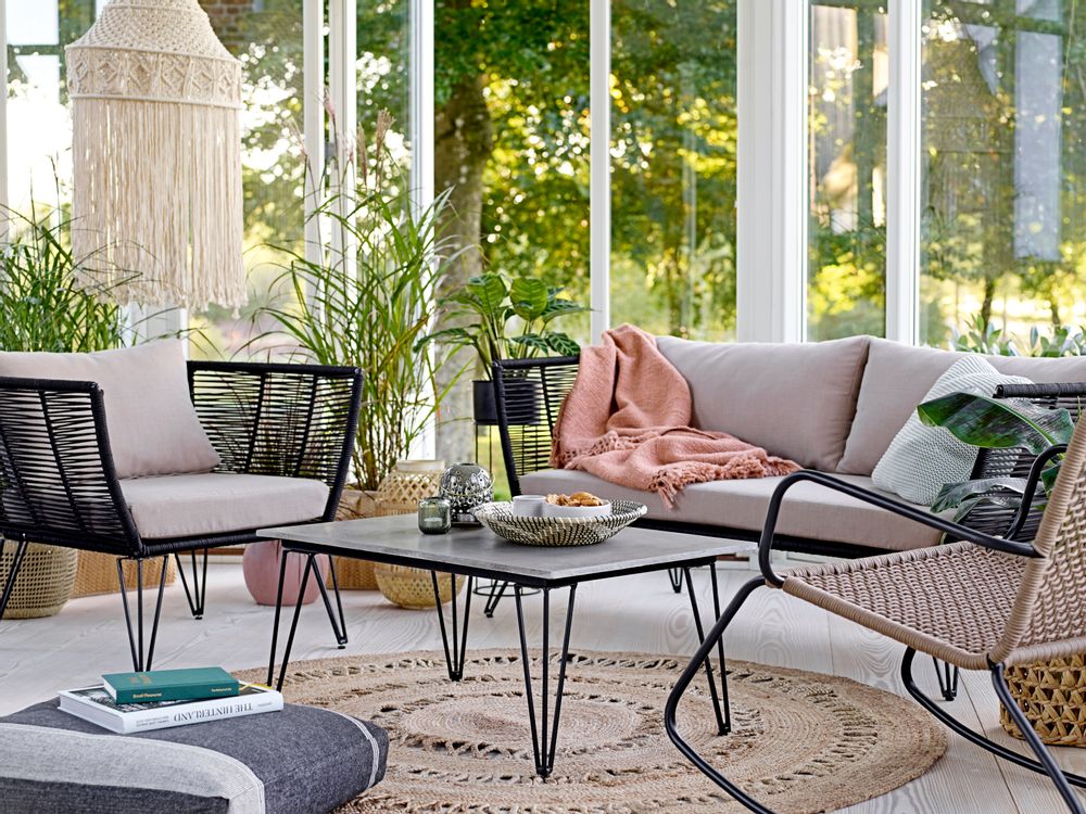 Sofas - Mundo Sofa, Black, Metal  - BLOOMINGVILLE MULTIBRAND HOUSE