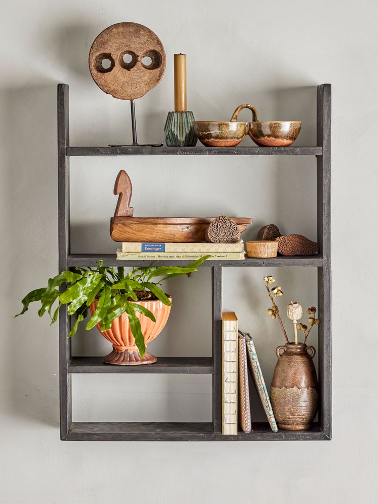 Shelves - Jennie Shelf, Brown, Reclaimed Pine Wood - CREATIVE COLLECTION