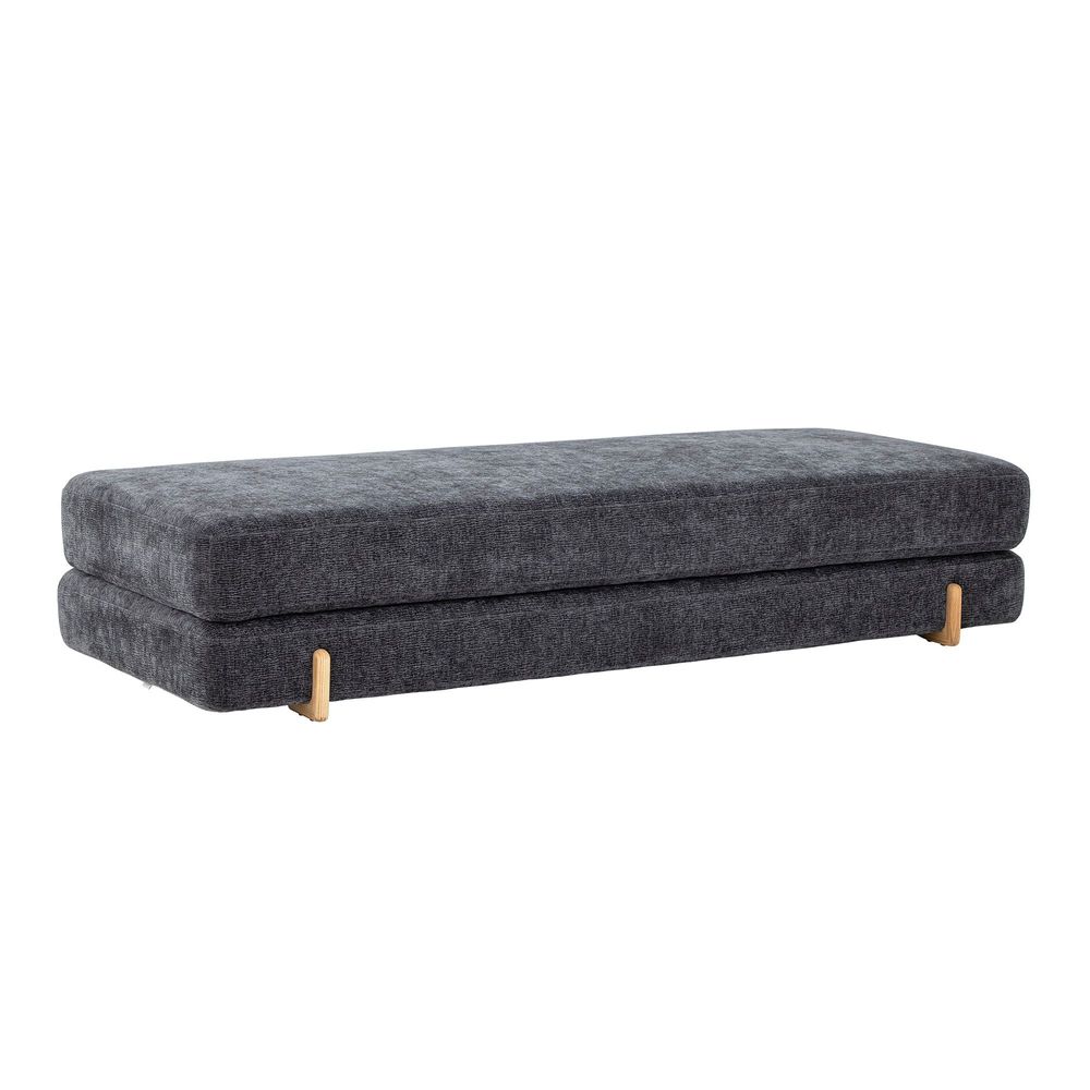 Lits - Groove Méridienne, Gris, Polyester  - BLOOMINGVILLE MULTIBRAND HOUSE