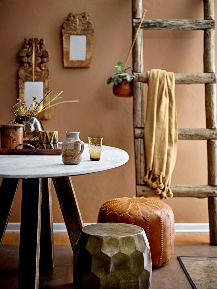 Flower pots - Bernard Deco Flowerpot, Brown, Reclaimed Wood Set of 2 - CREATIVE COLLECTION