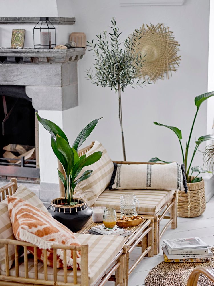 Sofas - Korfu Module Sofa Left Corner, Nature, Bamboo  - BLOOMINGVILLE MULTIBRAND HOUSE