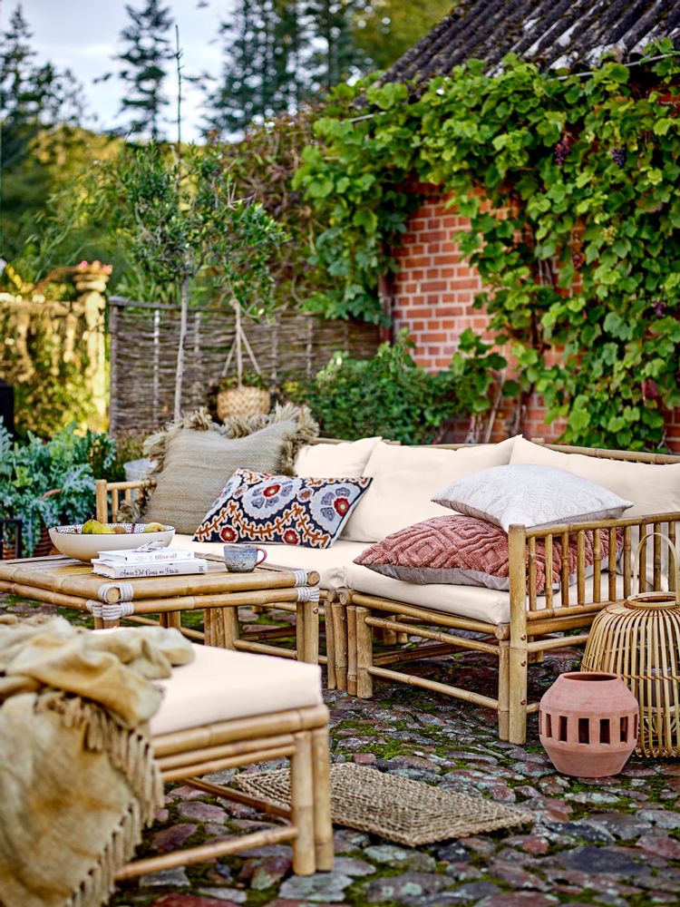 Sofas - Korfu Module Sofa Left Corner, Nature, Bamboo  - BLOOMINGVILLE MULTIBRAND HOUSE