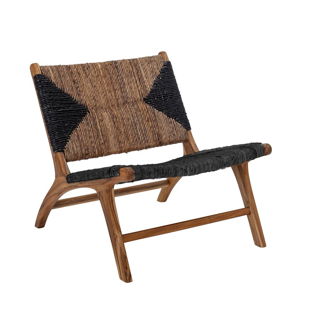 Lounge chairs - Grant Lounge Chair, Black, Teak  - CREATIVE COLLECTION