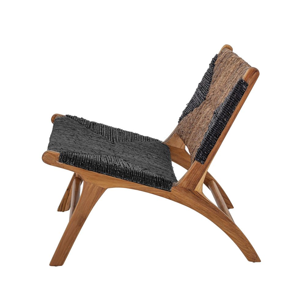 Lounge chairs - Grant Lounge Chair, Black, Teak  - CREATIVE COLLECTION