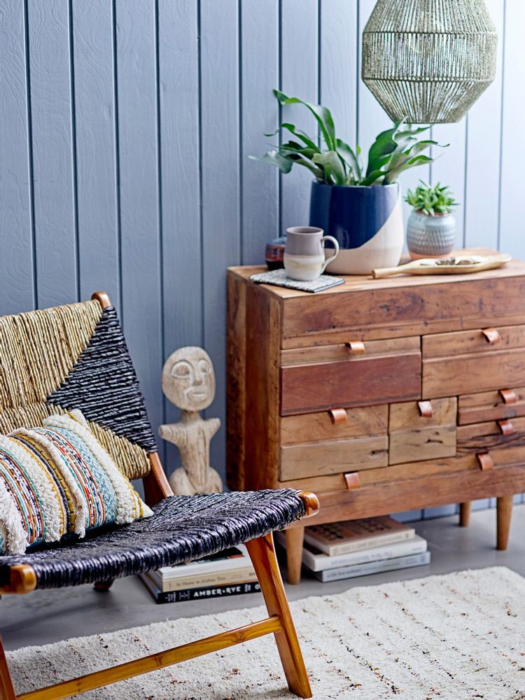 Lounge chairs - Grant Lounge Chair, Black, Teak  - CREATIVE COLLECTION