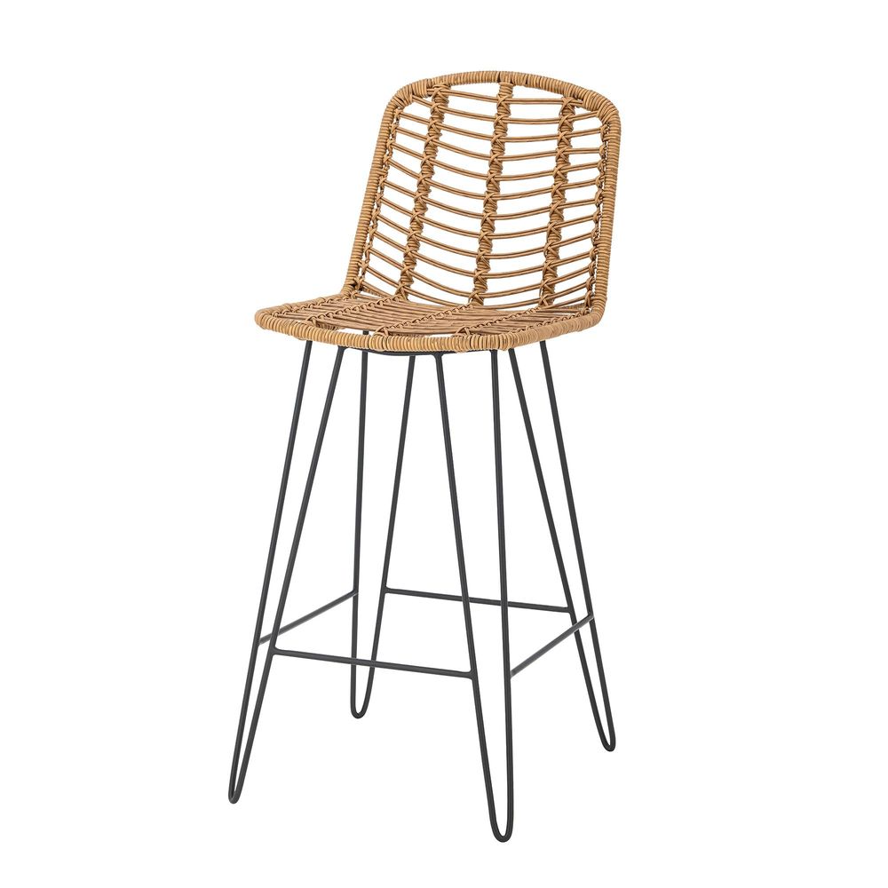 Chaises - Vargas Chaise de bar, Nature, Polyrattan - BLOOMINGVILLE