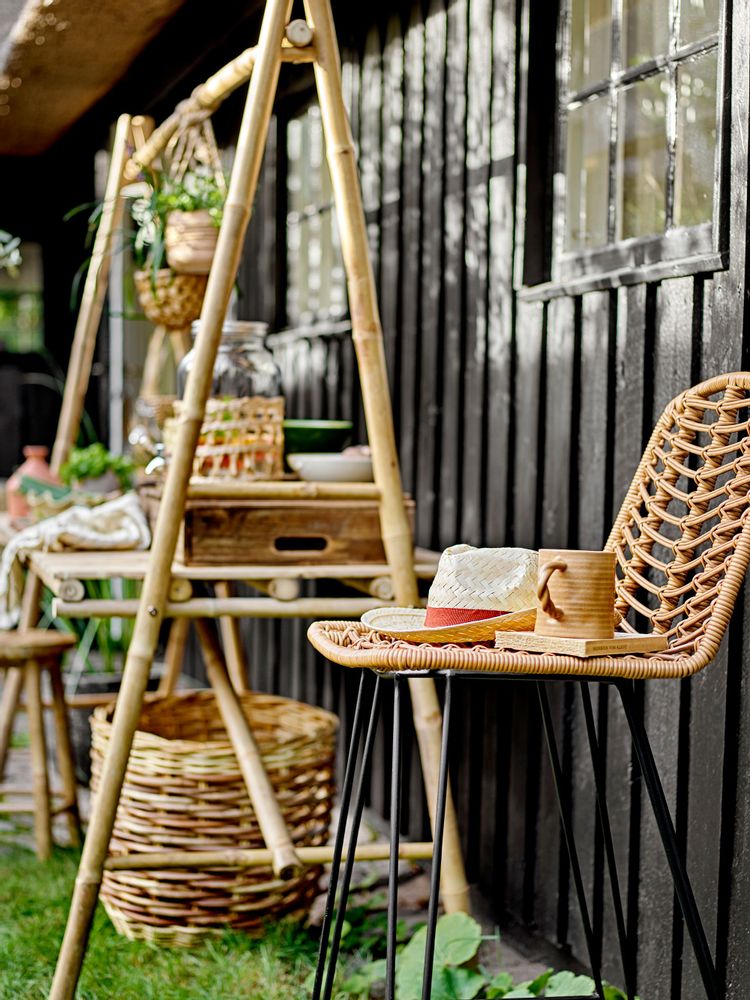 Chaises - Vargas Chaise de bar, Nature, Polyrattan - BLOOMINGVILLE