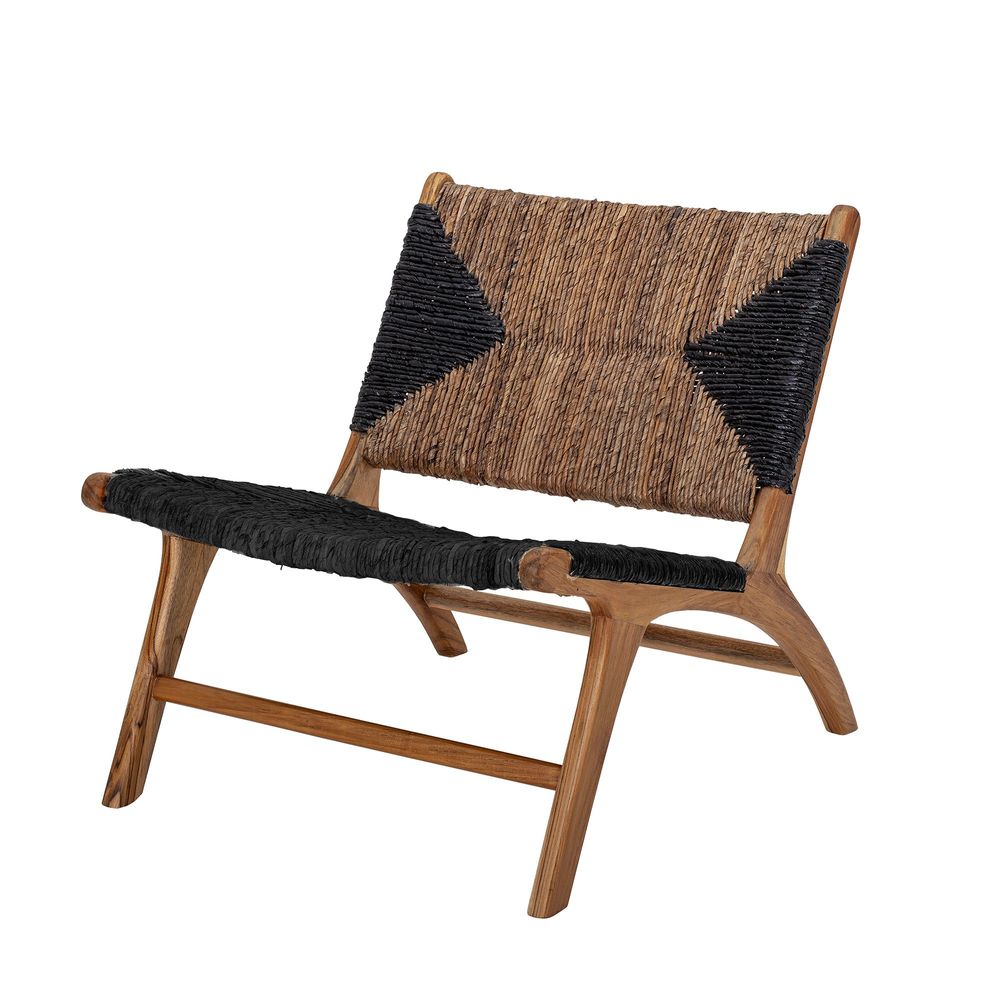 Lounge chairs - Grant Lounge Chair, Black, Teak  - CREATIVE COLLECTION