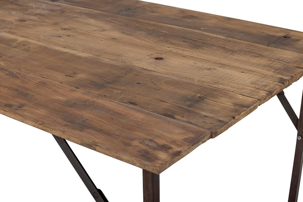 Tables Salle à Manger - Loft Table de salle à manger, Marron, Bois de récupération - CREATIVE COLLECTION