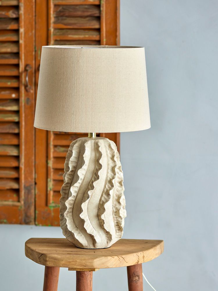Table lamps - Natika Table lamp, Nature, Stoneware - CREATIVE COLLECTION