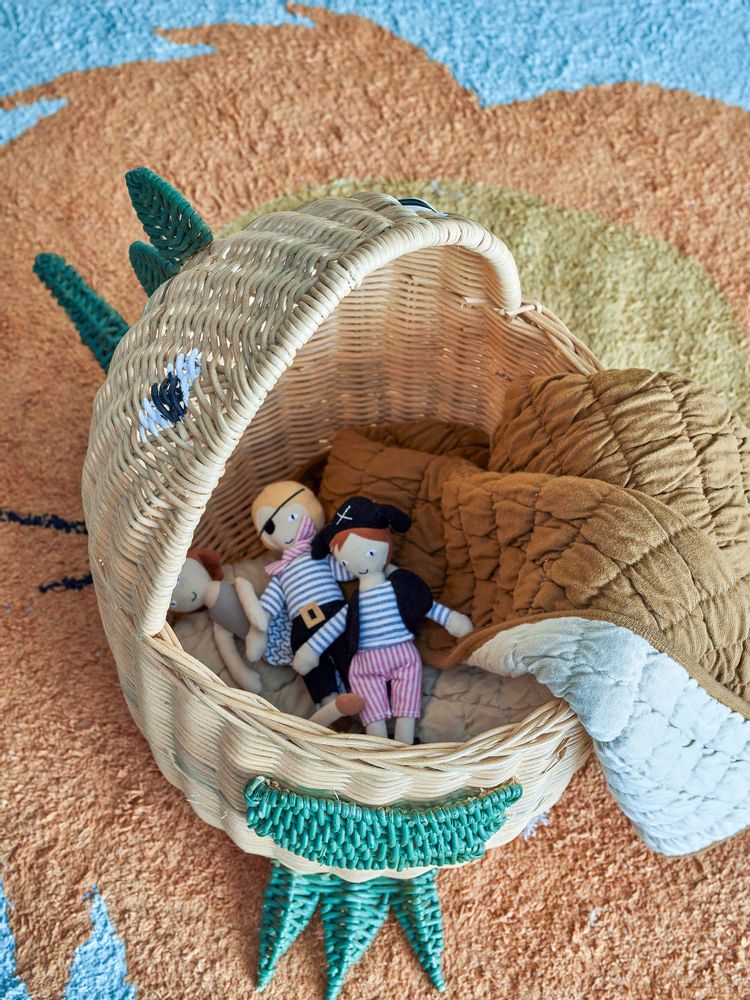 Shopping baskets - Eddi Basket, Nature, Rattan - BLOOMINGVILLE MINI