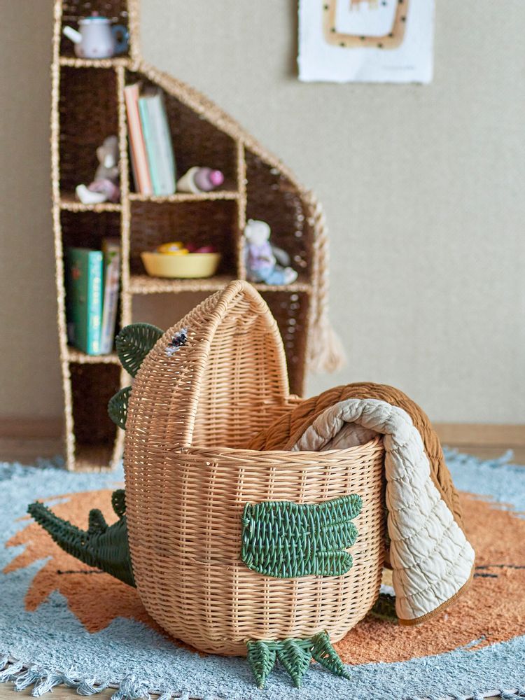 Shopping baskets - Eddi Basket, Nature, Rattan - BLOOMINGVILLE MINI