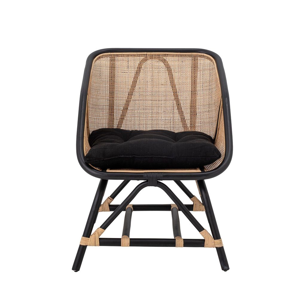 Lounge chairs - Loue Lounge Chair, Black, Rattan - BLOOMINGVILLE MULTIBRAND HOUSE