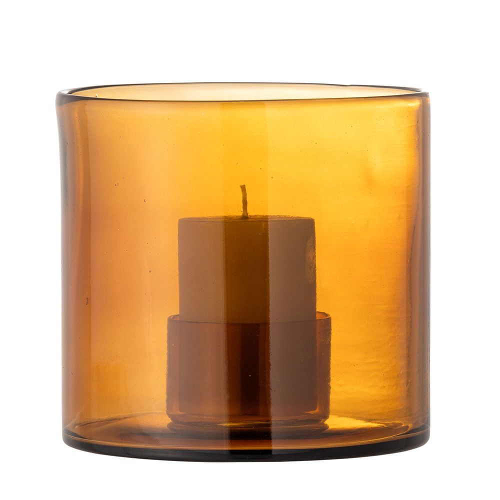 Candlesticks and candle holders - Kahlah Candle Holder, Brown, Recycled Glass  - BLOOMINGVILLE MULTIBRAND HOUSE