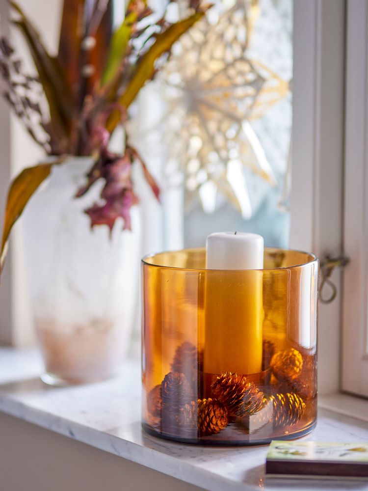 Candlesticks and candle holders - Kahlah Candle Holder, Brown, Recycled Glass  - BLOOMINGVILLE MULTIBRAND HOUSE