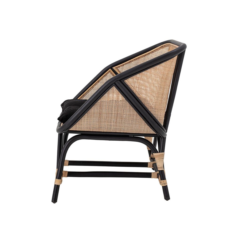 Lounge chairs - Loue Lounge Chair, Black, Rattan - BLOOMINGVILLE MULTIBRAND HOUSE