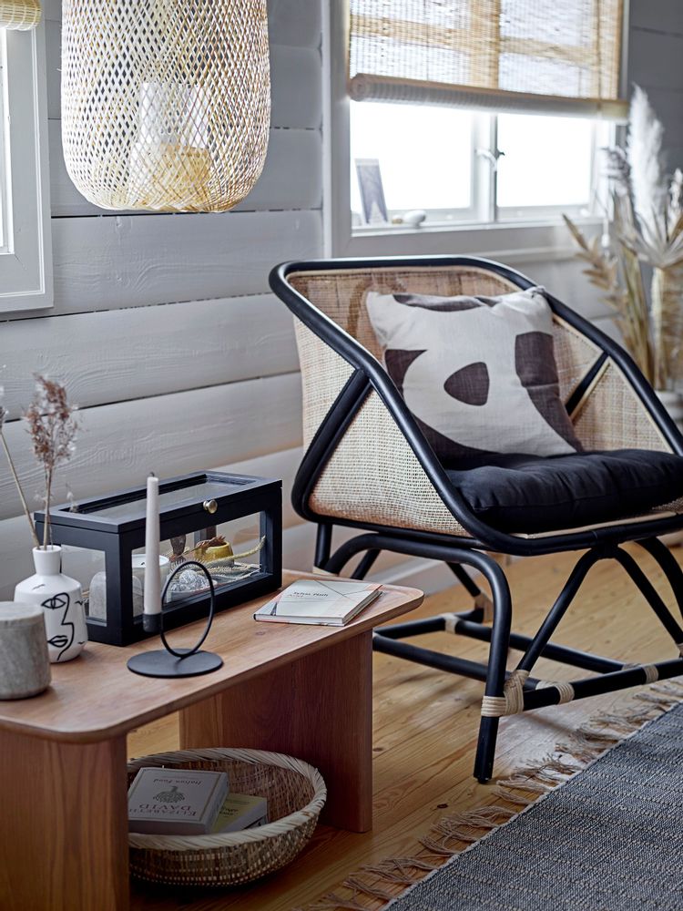 Lounge chairs - Loue Lounge Chair, Black, Rattan - BLOOMINGVILLE MULTIBRAND HOUSE
