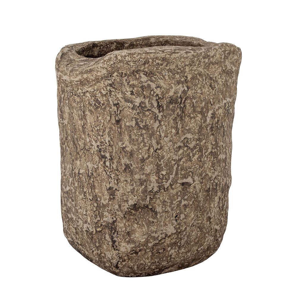 Vases - Janay Deco Vase, Brown, Paper Mache - BLOOMINGVILLE MULTIBRAND HOUSE