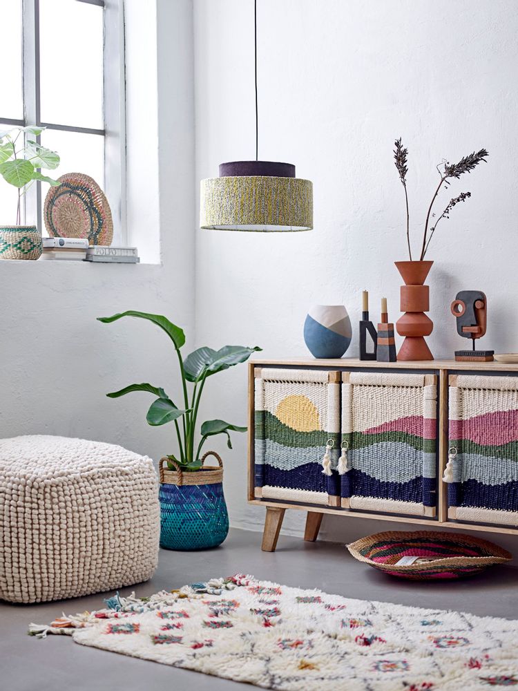 Poufs - Suna Pouf, Nature, Laine - CREATIVE COLLECTION