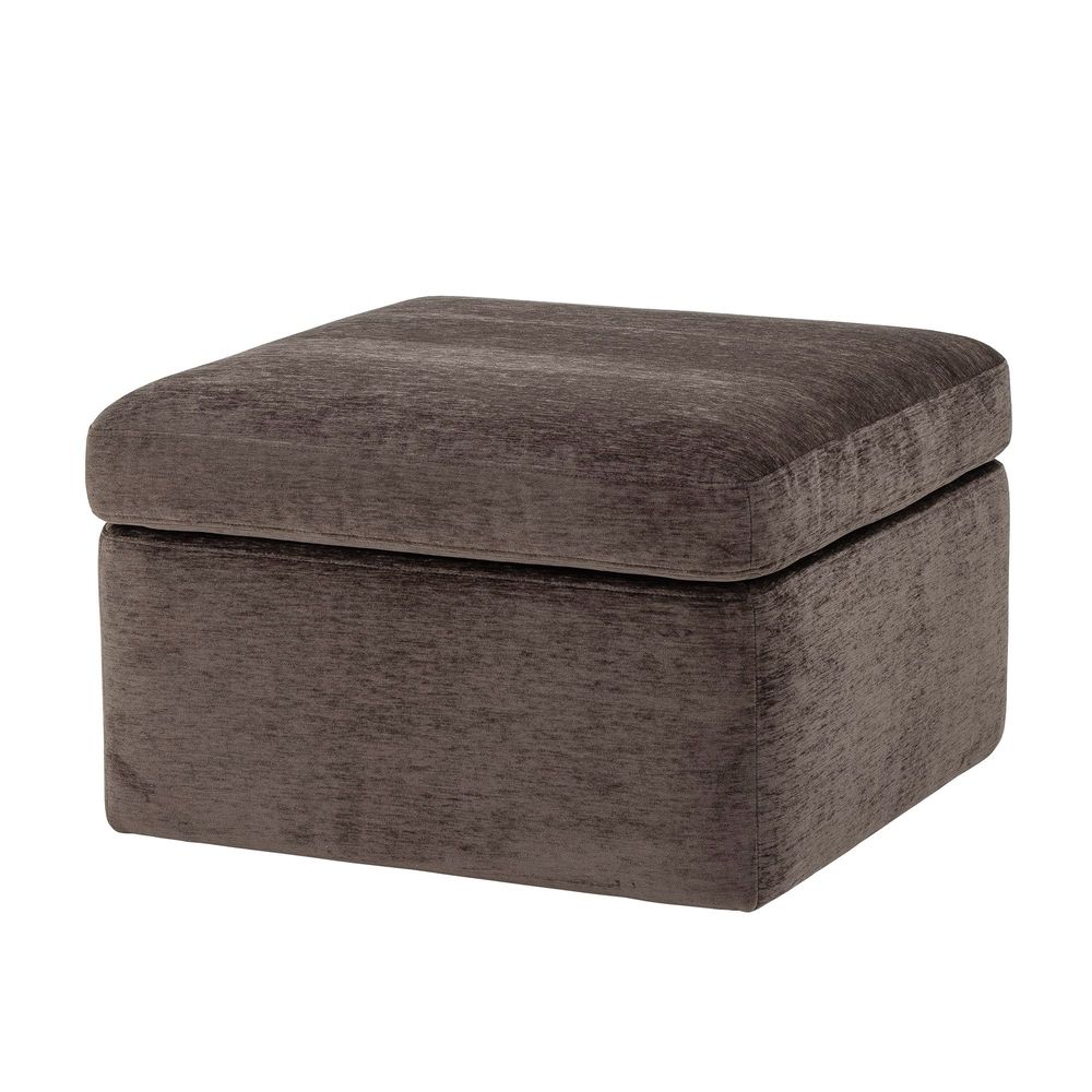 Ottomans - Lanna Pouf, Brown, FSC® Mix , Polyester  - BLOOMINGVILLE MULTIBRAND HOUSE