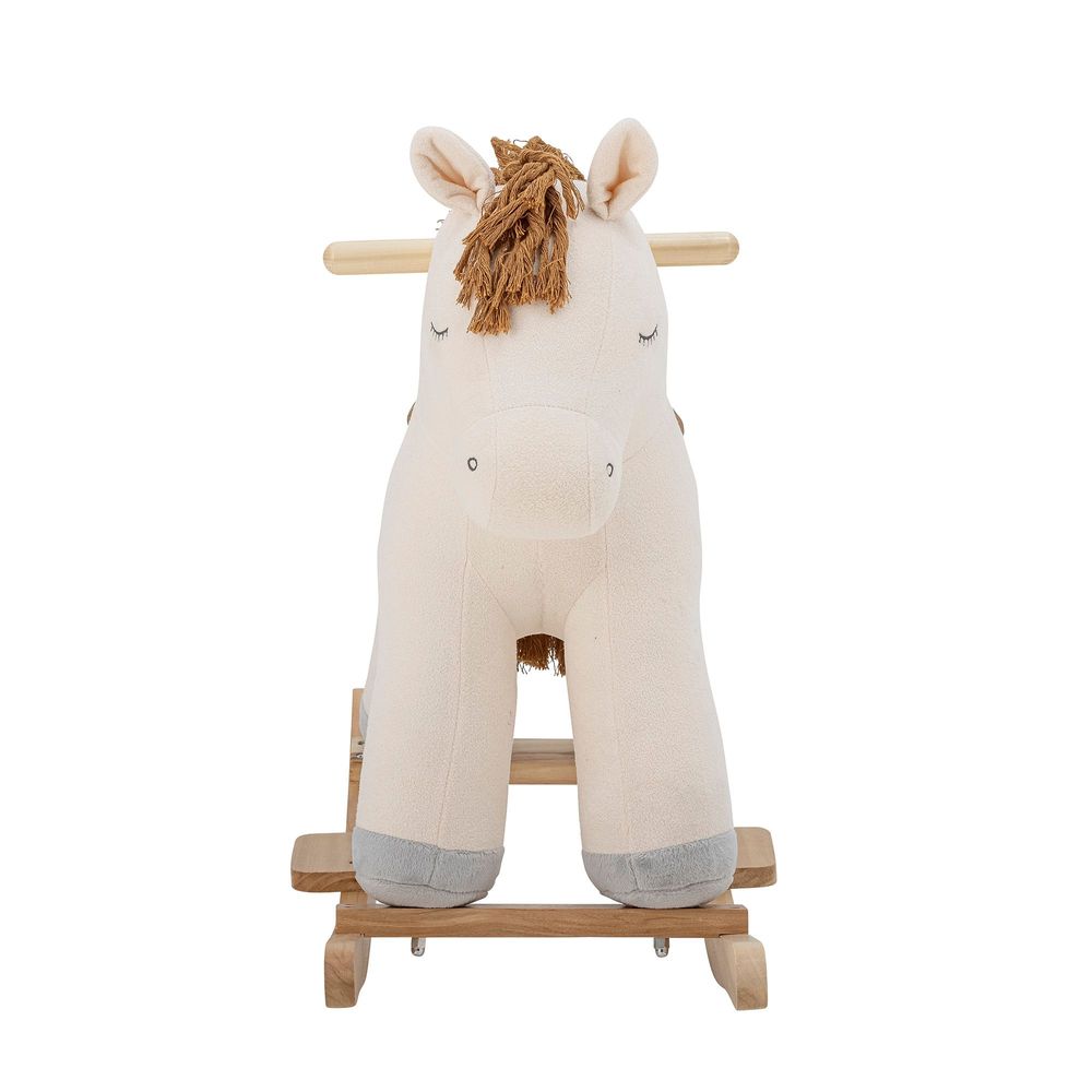 Jouets enfants - Merlen Jouet à Bascule, Cheval, Blanc, Polyester - BLOOMINGVILLE MINI
