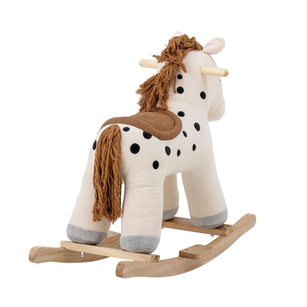 Jouets enfants - Merlen Jouet à Bascule, Cheval, Blanc, Polyester - BLOOMINGVILLE MINI