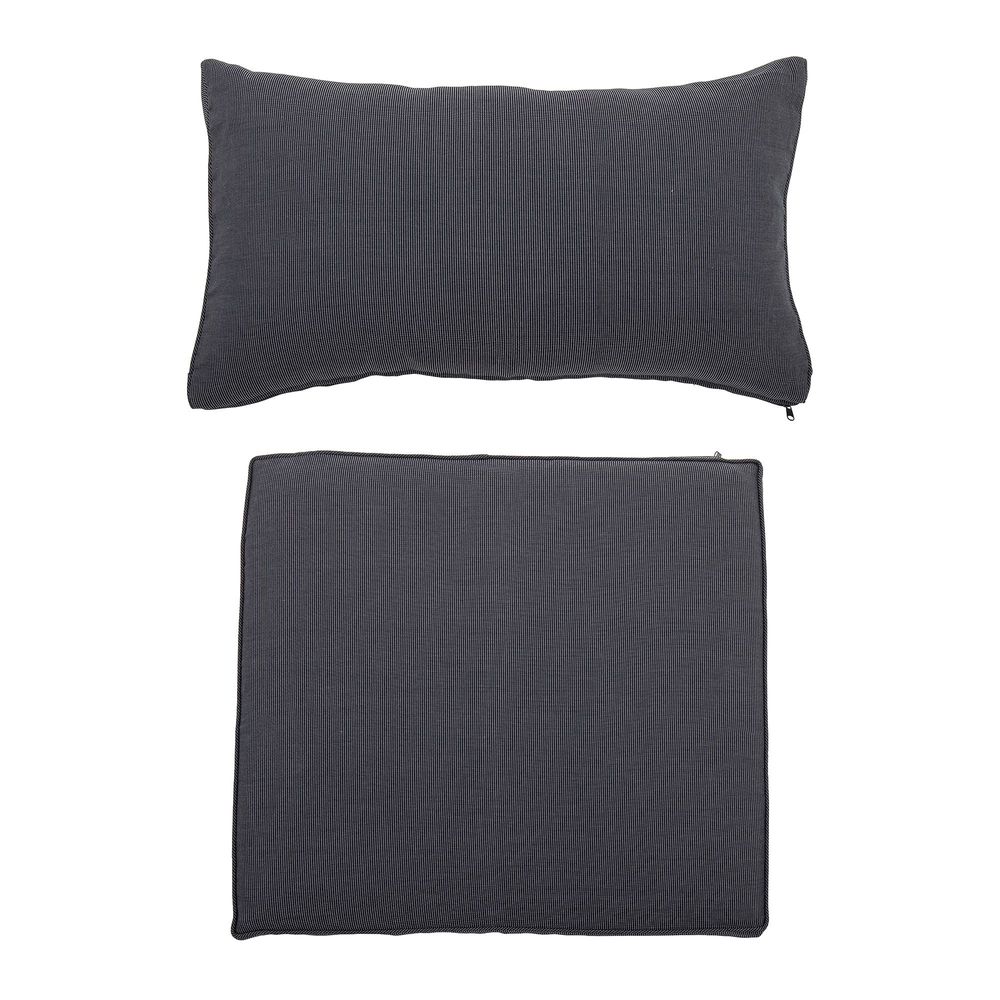 Cushions - Mundo Cushion Cover (No filler), Grey, Polyester Set of 2 - BLOOMINGVILLE MULTIBRAND HOUSE