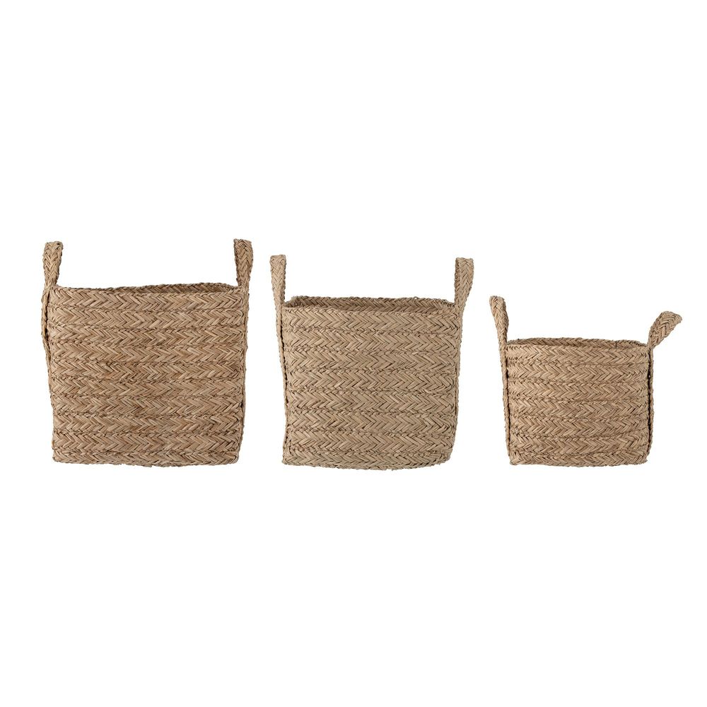 Shopping baskets - Kayes Basket, Nature, Seagrass Set of 3 - BLOOMINGVILLE MULTIBRAND HOUSE