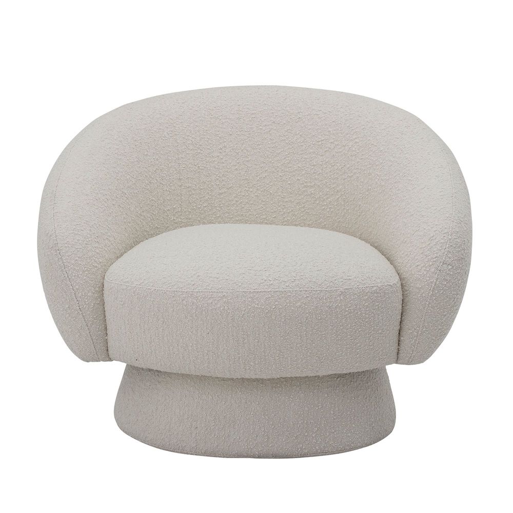 Lounge chairs - Ted Lounge Chair, White, Polyester - BLOOMINGVILLE