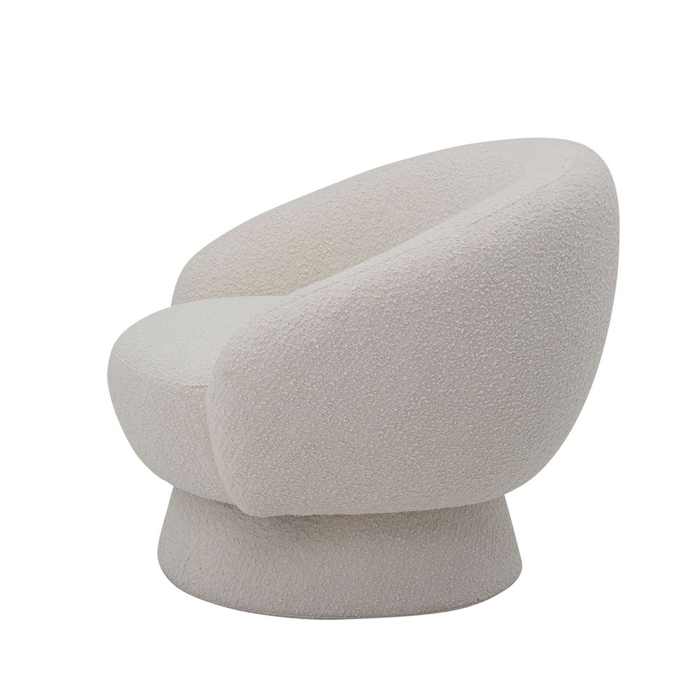 Lounge chairs - Ted Lounge Chair, White, Polyester - BLOOMINGVILLE