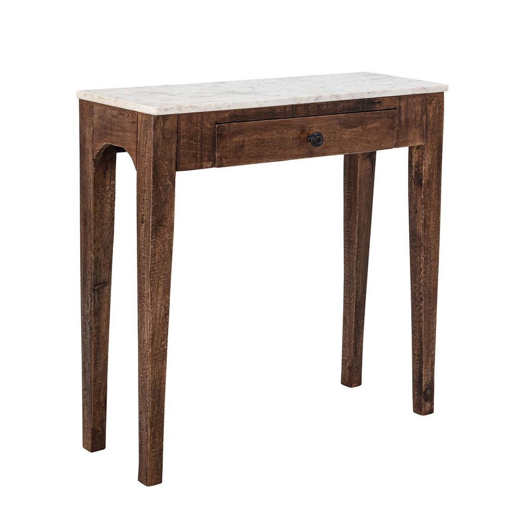 Other tables - Hauge Console Table, Brown, Marble - CREATIVE COLLECTION
