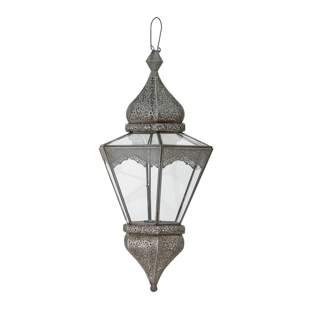Outdoor table lamps - Isabell Lantern, Grey, Glass  - BLOOMINGVILLE MULTIBRAND HOUSE