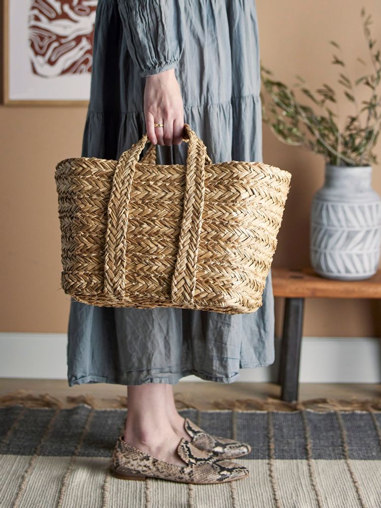 Shopping baskets - Kayes Basket, Nature, Seagrass Set of 3 - BLOOMINGVILLE MULTIBRAND HOUSE