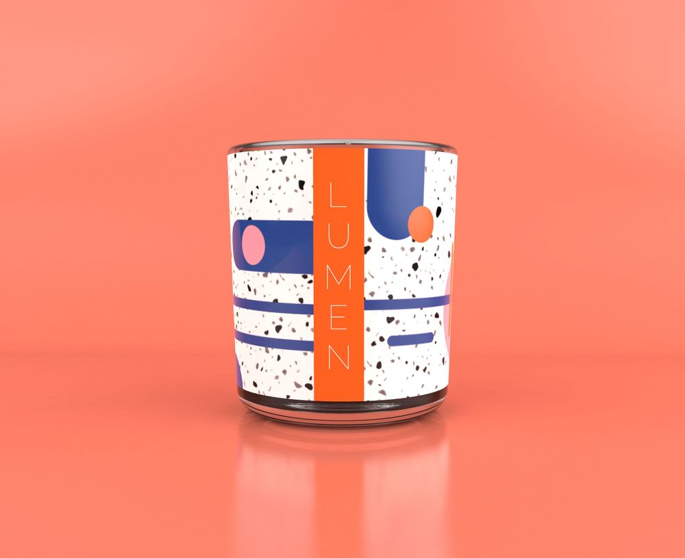 Decorative objects - Scented candle made in France Sottsass - series Memphis - LUMEN • MAISON DE PARFUMS D'INTÉRIEUR