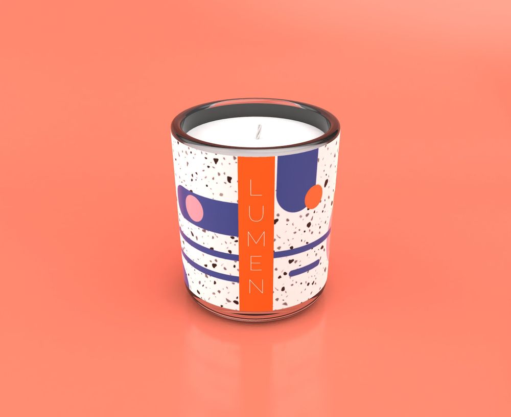 Decorative objects - Scented candle made in France Sottsass - series Memphis - LUMEN • MAISON DE PARFUMS D'INTÉRIEUR