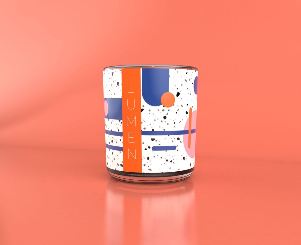 Decorative objects - Scented candle made in France Sottsass - series Memphis - LUMEN • MAISON DE PARFUMS D'INTÉRIEUR
