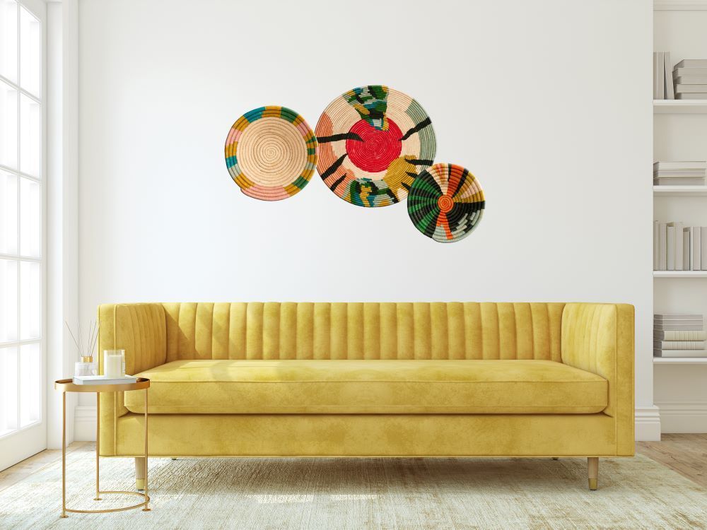 Other wall decoration - Set of 3 woven bowl Exotic - MAISON SUKU
