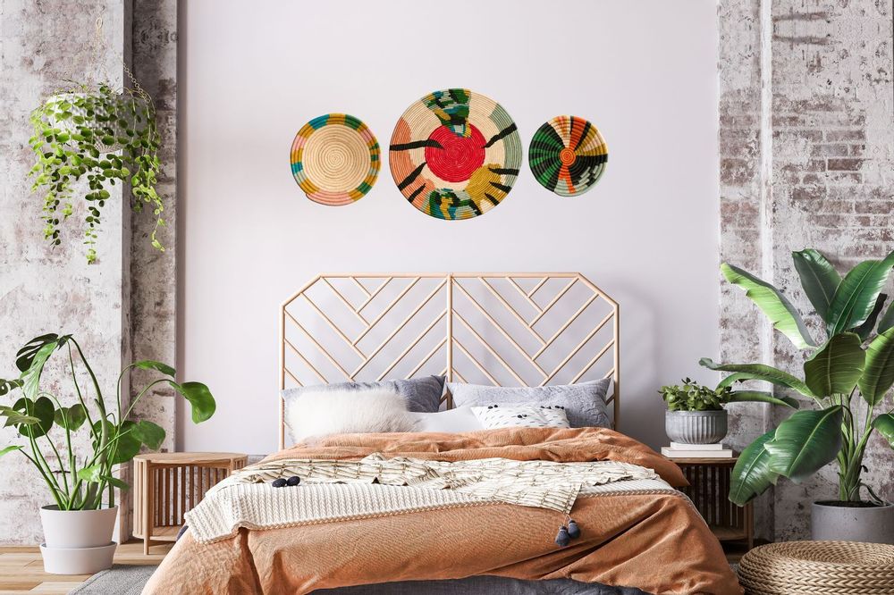 Other wall decoration - Set of 3 woven bowl Exotic - MAISON SUKU