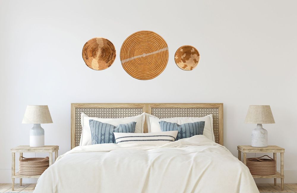 Other wall decoration - Set of 3 earth tone woven bowl - MAISON SUKU