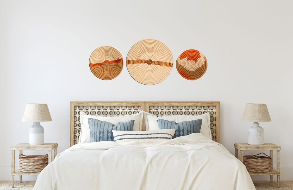 Other wall decoration - Set of 3 woven bowl Terra - MAISON SUKU