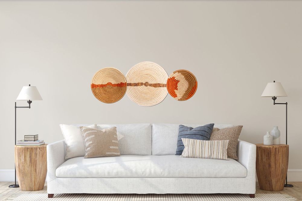 Other wall decoration - Set of 3 woven bowl Terra - MAISON SUKU