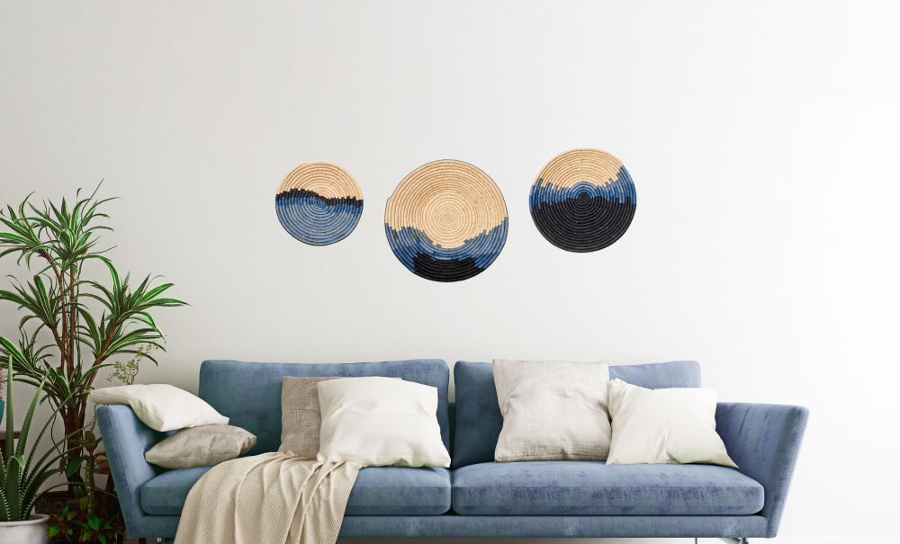 Other wall decoration - Set of 3 woven bowl Shoreline - MAISON SUKU