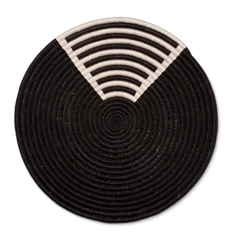 Other wall decoration - Set of 3 black and white woven bowl - MAISON SUKU