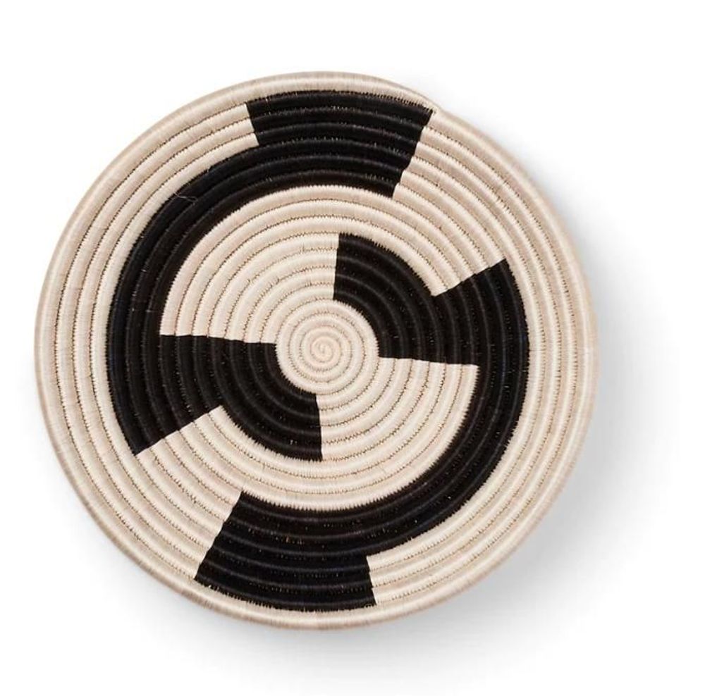 Other wall decoration - Set of 3 black and white woven bowl - MAISON SUKU