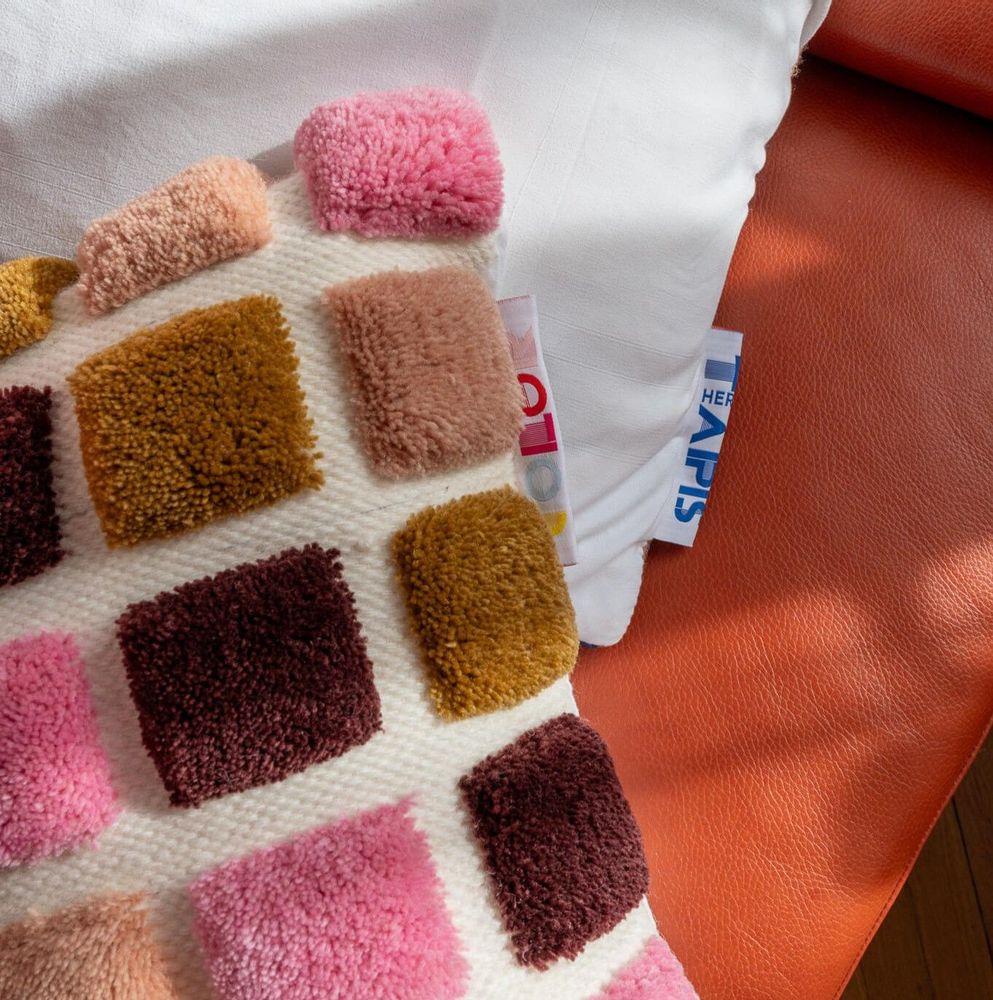 Cushions - Tetris Brown Pillow - COLORTHERAPIS