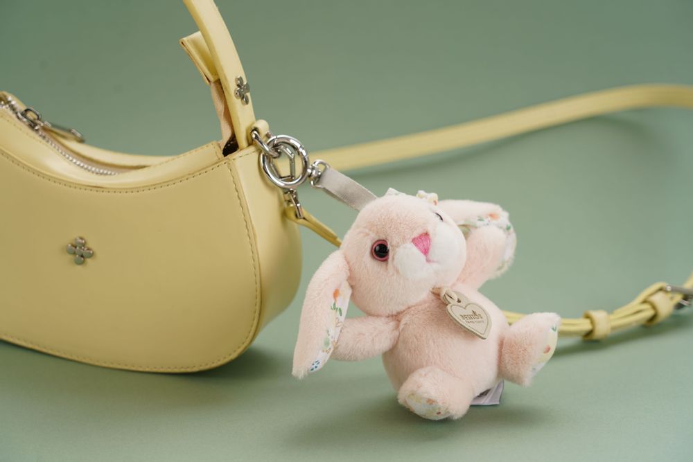 Peluches - PORTE-CLÉS LAPINS (COCO), ROSE CLAIR - YOOBIE LTD(BESITOS)