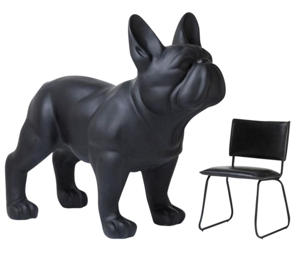 Sculptures, statuettes et miniatures - Chien French Bouledogue Debout Résine Mat - GRAND DÉCOR